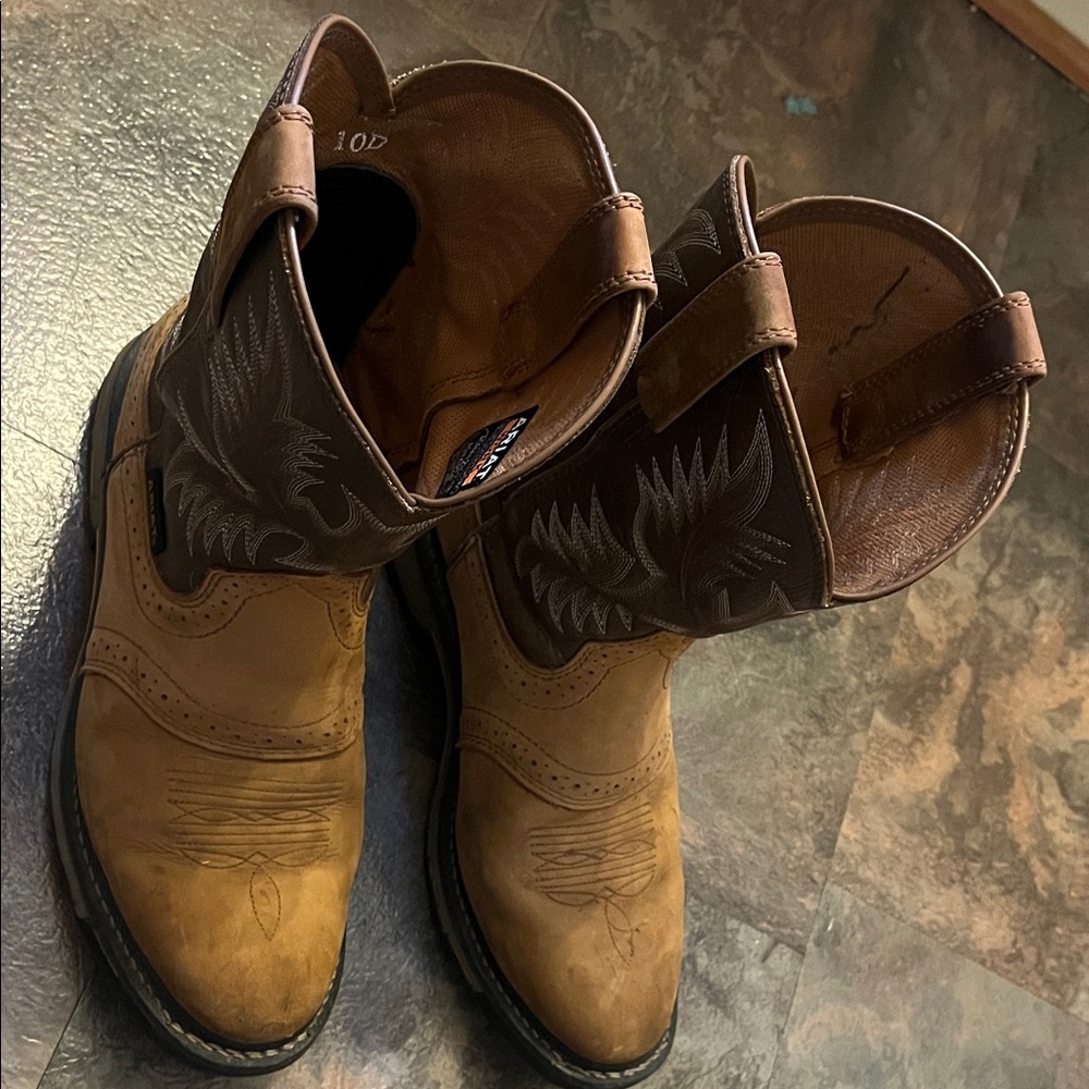 Brown Leather Western Boots